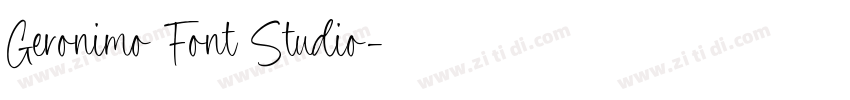 Geronimo Font Studio字体转换